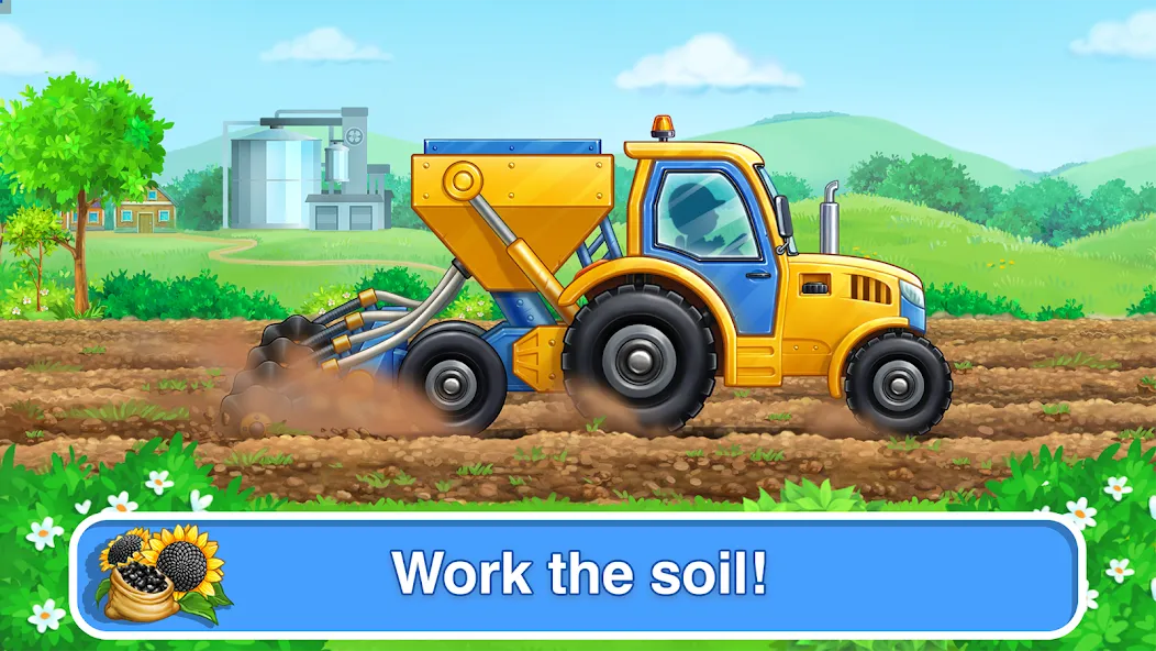 Tractor, car: kids farm games  [МОД Unlimited Money] Screenshot 2