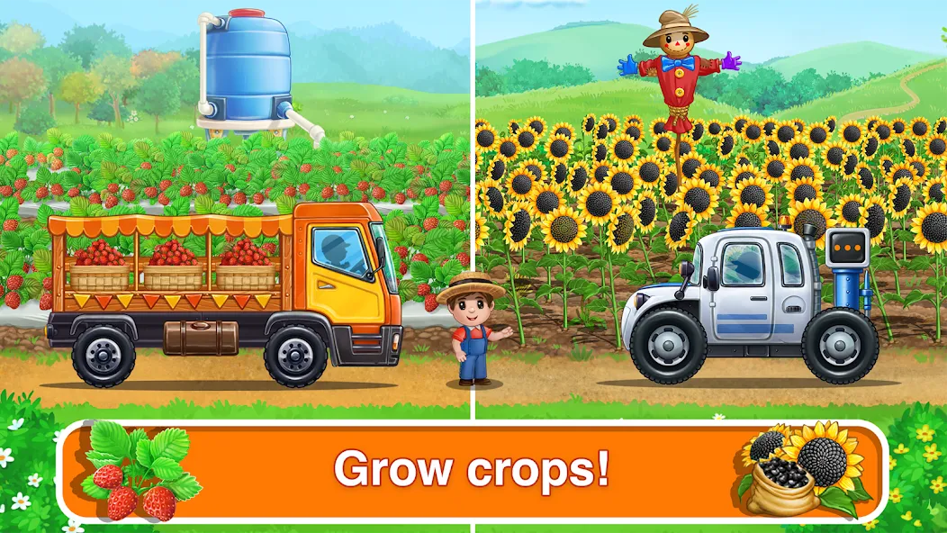 Tractor, car: kids farm games  [МОД Unlimited Money] Screenshot 3