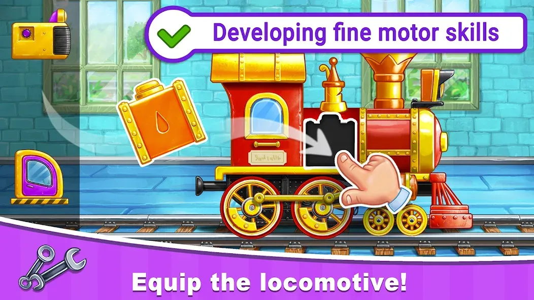 Train Games for Kids: station  [МОД Unlimited Money] Screenshot 1