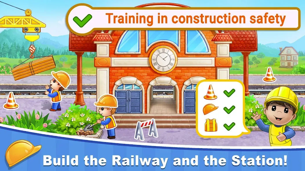 Train Games for Kids: station  [МОД Unlimited Money] Screenshot 3