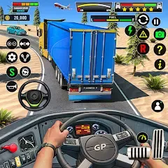 Взломанная Truck Driving Euro Truck Game  [МОД Unlimited Money] - последняя версия apk на Андроид