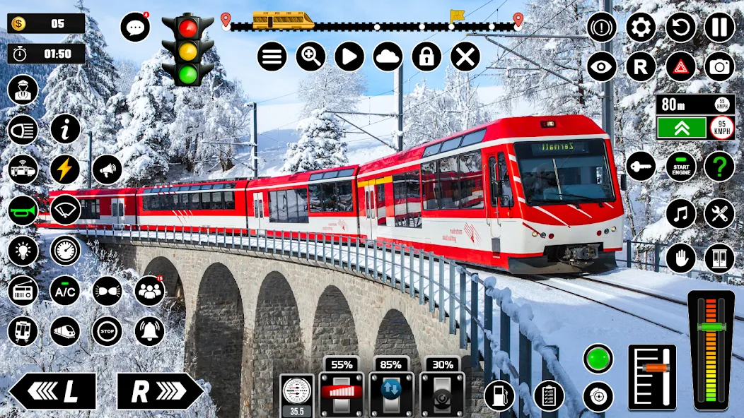 Railway Train Simulator Games  [МОД Menu] Screenshot 2