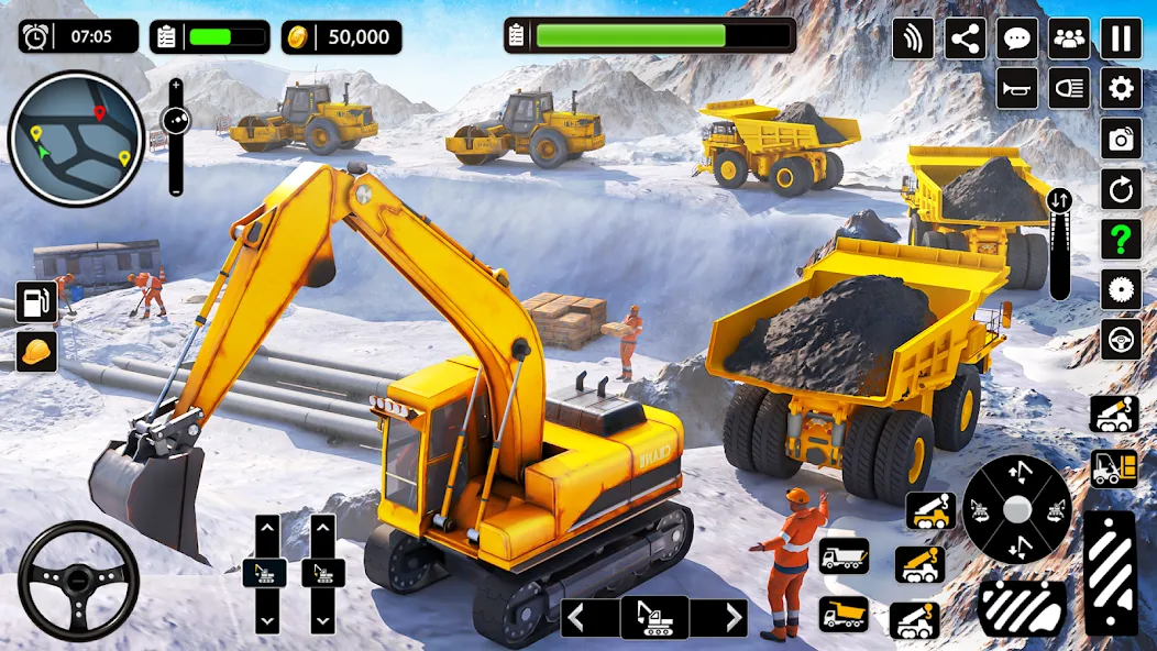 Snow Offroad Construction Game  [МОД Бесконечные монеты] Screenshot 2