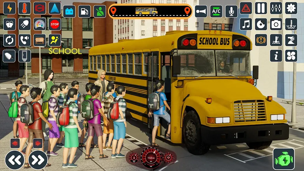 School Bus 3d : City Bus Games (Школьный автобус симулятор игры на автобусе)  [МОД Unlocked] Screenshot 3