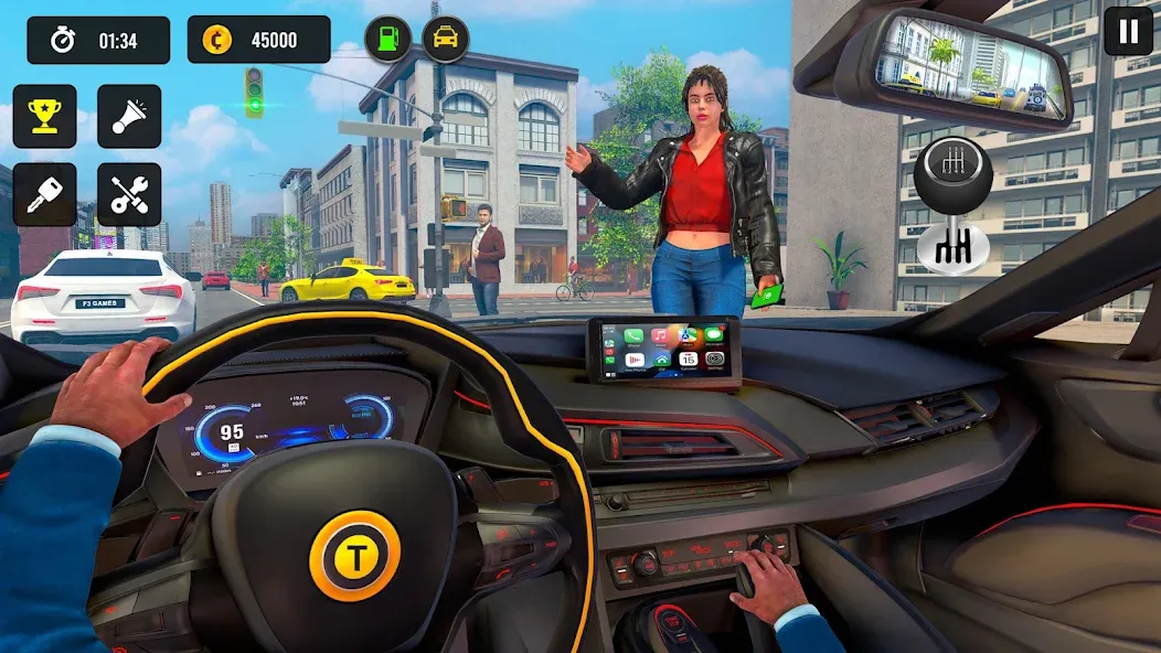 Taxi Simulator 3d Taxi Driver  [МОД Много монет] Screenshot 1