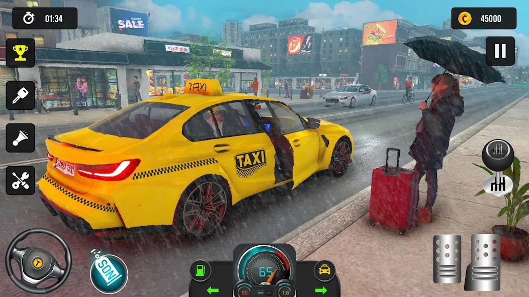 Taxi Simulator 3d Taxi Driver  [МОД Много монет] Screenshot 2