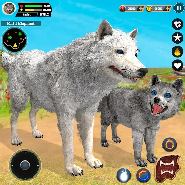 Wild Wolf Simulator Games  [МОД Unlimited Money] Screenshot 1