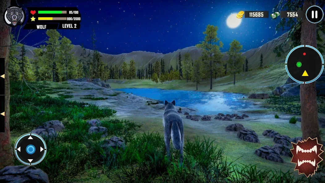 Wild Wolf Simulator Games  [МОД Unlimited Money] Screenshot 4