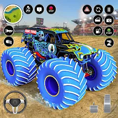 Скачать взломанную Extreme Monster Truck Game 3D (Монстр Трак Экстремальные Игры)  [МОД Много монет] - полная версия apk на Андроид