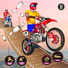 Взломанная Motor Bike Stunt Racing Games (Мотор Байк Стант Гонки Игры)  [МОД Много денег] - последняя версия apk на Андроид