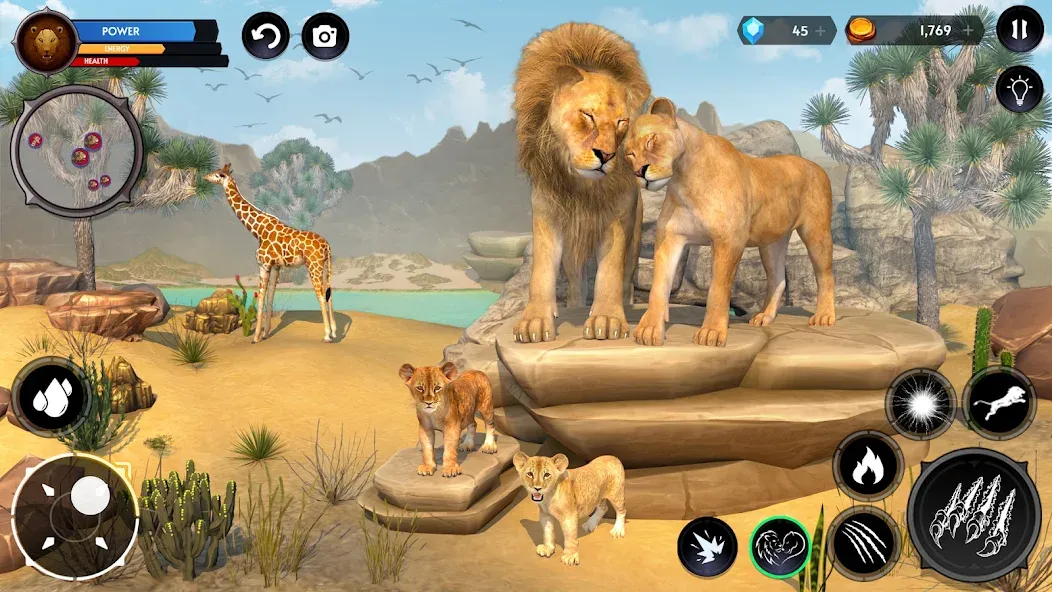 Lion Simulator Wild Lion Games  [МОД Меню] Screenshot 4