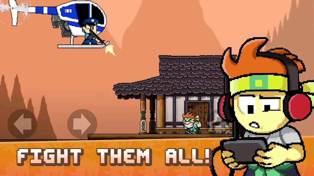 Dan the Man: Action Platformer (Дэн зе Мэн)  [МОД Много монет] Screenshot 1