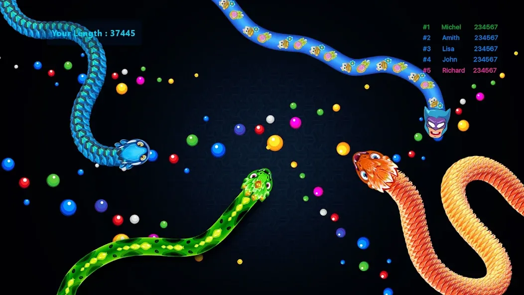 Sneak.io - Snake Game  [МОД Unlocked] Screenshot 4