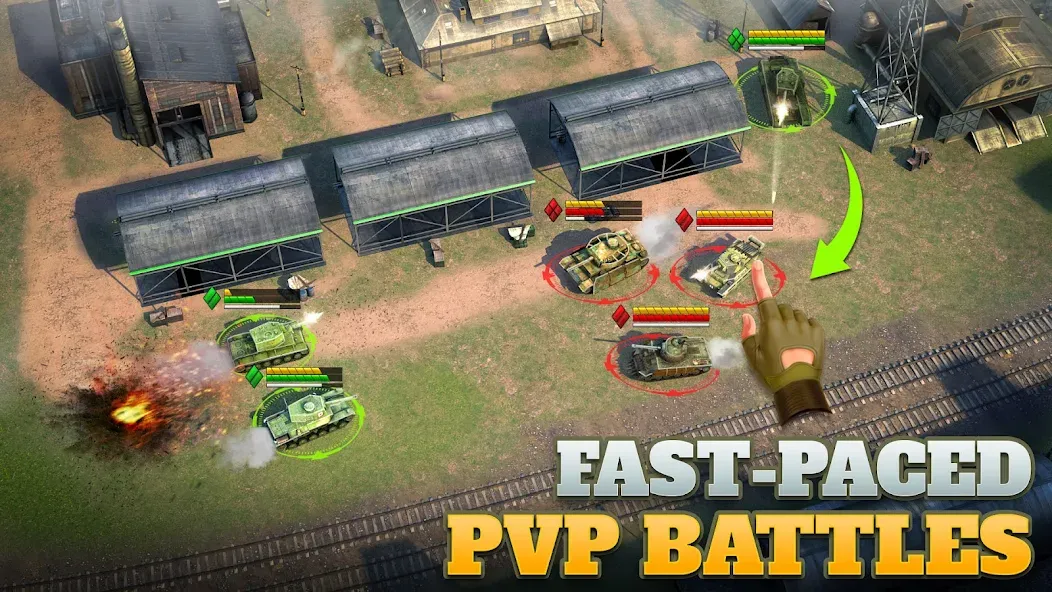 Tanks Charge: Online PvP Arena (Танковая атака)  [МОД Много монет] Screenshot 3