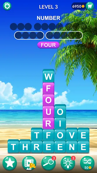 Word Tiles :Hidden Word Search  [МОД Бесконечные монеты] Screenshot 1