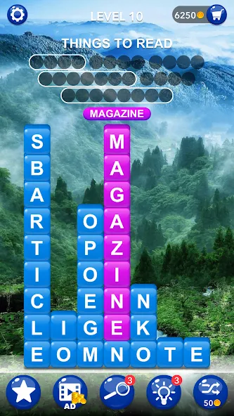 Word Tiles :Hidden Word Search  [МОД Бесконечные монеты] Screenshot 2