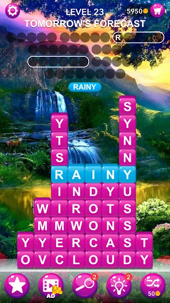 Word Tiles :Hidden Word Search  [МОД Бесконечные монеты] Screenshot 3