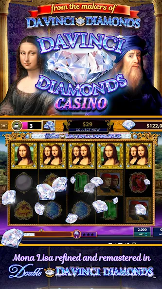 Da Vinci Diamonds Casino – Bes (Да Винчи Даймондс Казино)  [МОД Menu] Screenshot 1