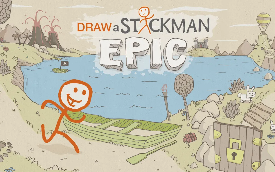 Draw a Stickman: EPIC Free (Нарисуй палочного человечка)  [МОД Mega Pack] Screenshot 1