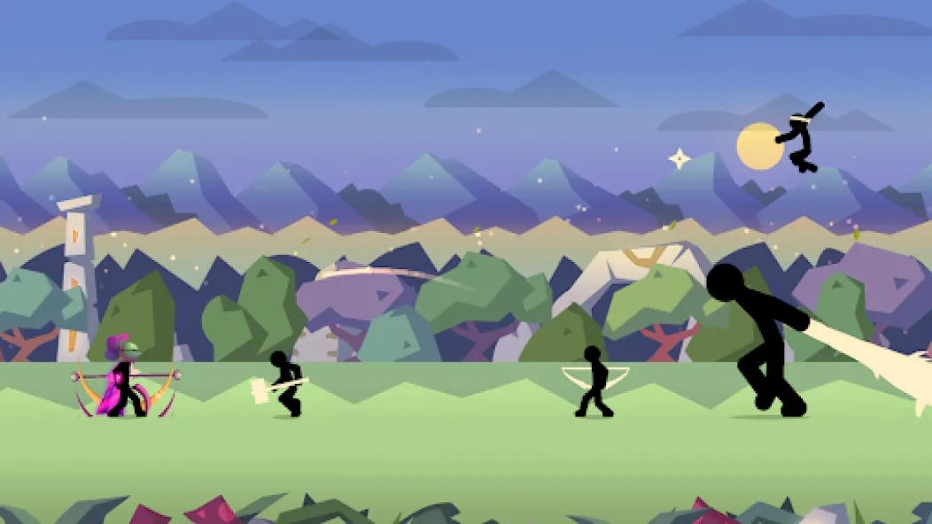 Stick Fight: Shadow Archer (Стк Файт)  [МОД Бесконечные деньги] Screenshot 2