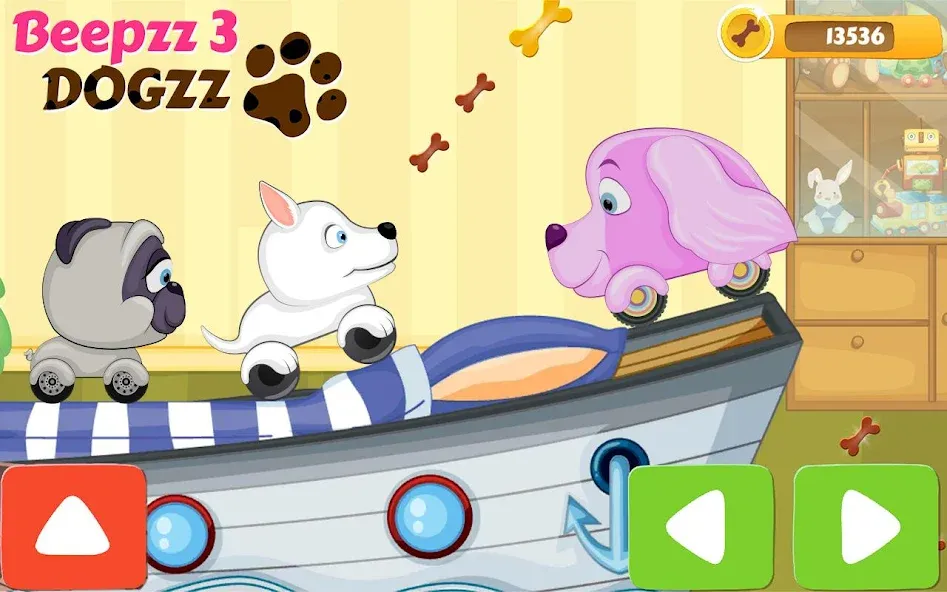 Racing games for kids - Dogs  [МОД Бесконечные деньги] Screenshot 1