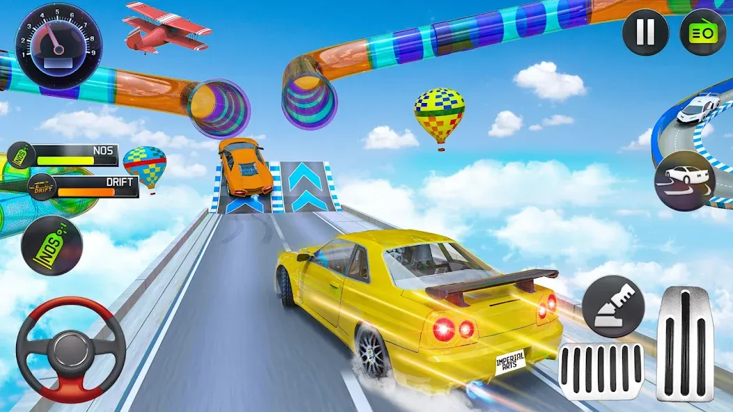 Mega Ramp Car Stunts Race Game  [МОД Много монет] Screenshot 2