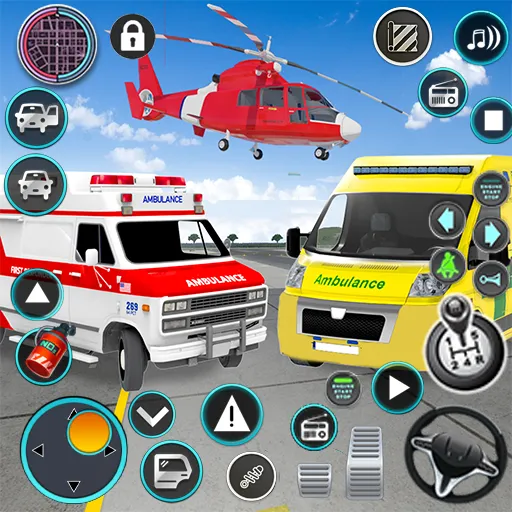 Heli Ambulance Simulator Game  [МОД Бесконечные деньги] Screenshot 1