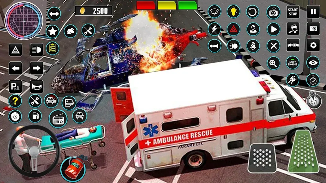 Heli Ambulance Simulator Game  [МОД Бесконечные деньги] Screenshot 4