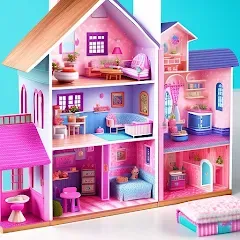 Взломанная Doll House Design Doll Games (Дизайн кукольного домика игры с куклами)  [МОД Меню] - последняя версия apk на Андроид