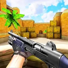 Взлом Gun Strike: FPS Shooter Game (Каунтер Атак)  [МОД Много монет] - полная версия apk на Андроид