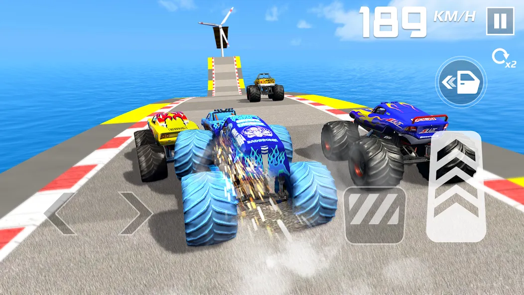 Car Games: Monster Truck Stunt (Монстртрак стант)  [МОД Много монет] Screenshot 5