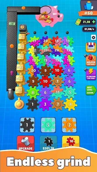 Gear Clicker (Гир Кликер)  [МОД Бесконечные монеты] Screenshot 2