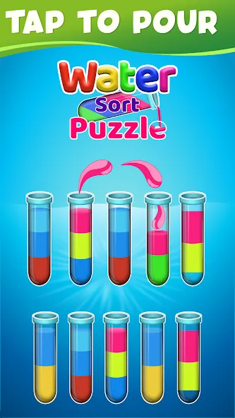 Water Sort Color Sorting games (Вотер Сорт Колор Сортинг гейм)  [МОД Unlimited Money] Screenshot 5