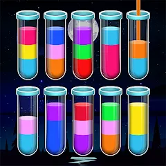 Скачать взлом Water Sort Color Sorting games (Вотер Сорт Колор Сортинг гейм)  [МОД Unlimited Money] - стабильная версия apk на Андроид