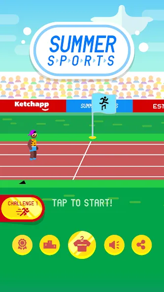 Ketchapp Summer Sports (Кетчапп Летний Спорт)  [МОД Бесконечные монеты] Screenshot 5