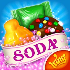 Скачать взломанную Candy Crush Soda Saga (Кенди Краш Сода Сага)  [МОД Mega Pack] - полная версия apk на Андроид