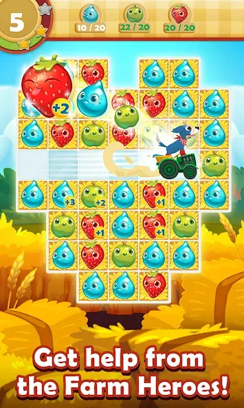 Farm Heroes Saga (Фарм Хероус Сага)  [МОД Unlocked] Screenshot 3