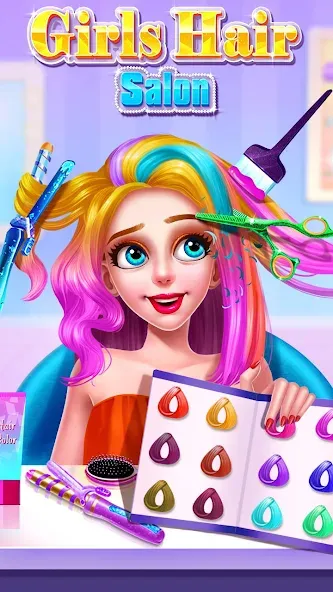 Girls Hair Salon  [МОД Все открыто] Screenshot 1