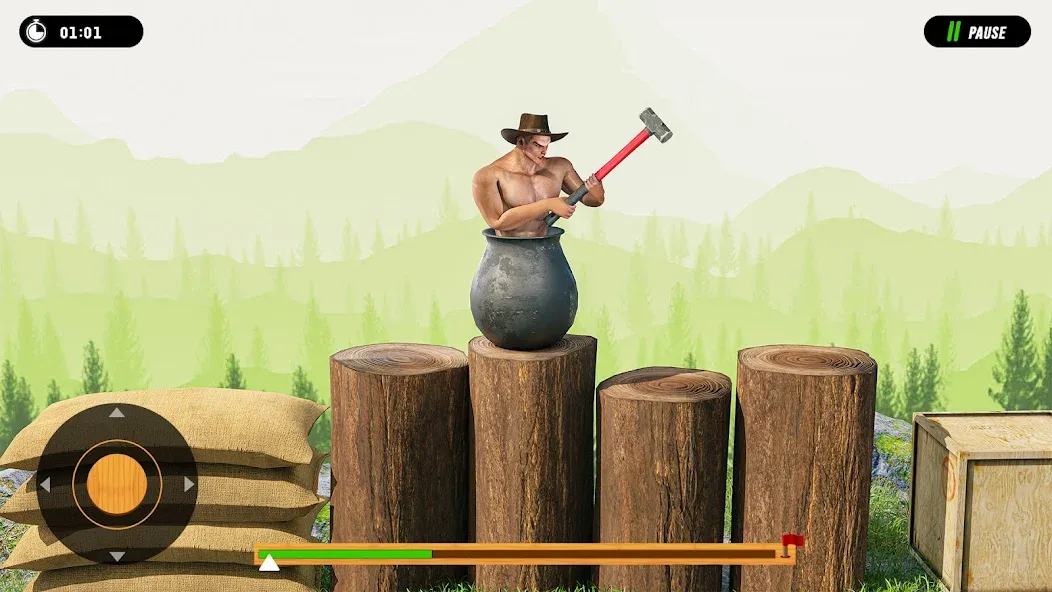 Hammer Climber Man: Pot Man 3D  [МОД Все открыто] Screenshot 3