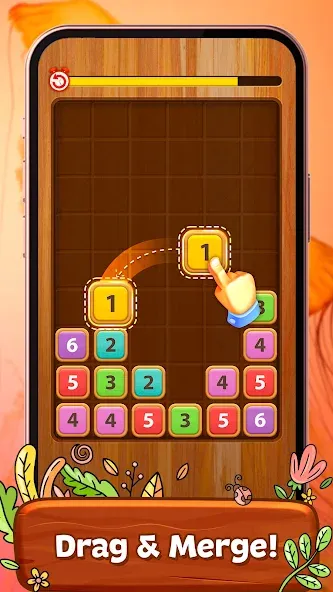 Merge Wood: Block Puzzle (Мерж Вуд)  [МОД Меню] Screenshot 1