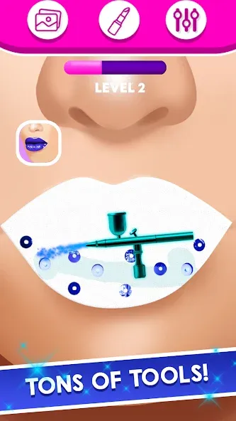 Lip Art Makeup Beauty Game  [МОД Unlocked] Screenshot 4