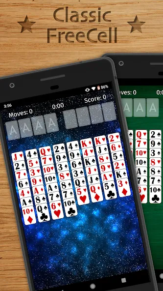 FreeCell Solitaire Classic (Фрисел Солитер Классик)  [МОД Mega Pack] Screenshot 1