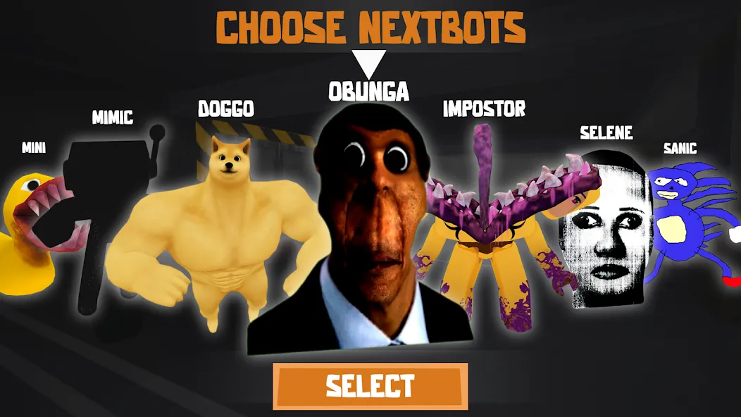 Nextbots: Obunga Chase Rooms (Некстботс)  [МОД Unlocked] Screenshot 1