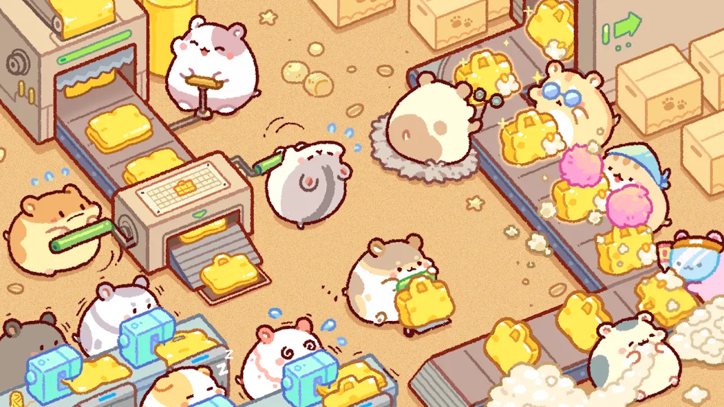 Hamster Bag Factory : Tycoon (Хэмстер сумка фабрика)  [МОД Unlimited Money] Screenshot 1