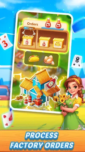 Solitaire Farm Adventure (Солитер)  [МОД Все открыто] Screenshot 3