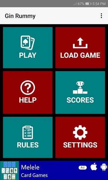 Gin Rummy (Джин Рамми)  [МОД Menu] Screenshot 1