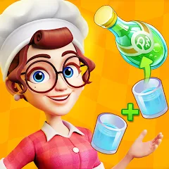 Скачать взлом Merge Cooking:Theme Restaurant  [МОД Mega Pack] - последняя версия apk на Андроид