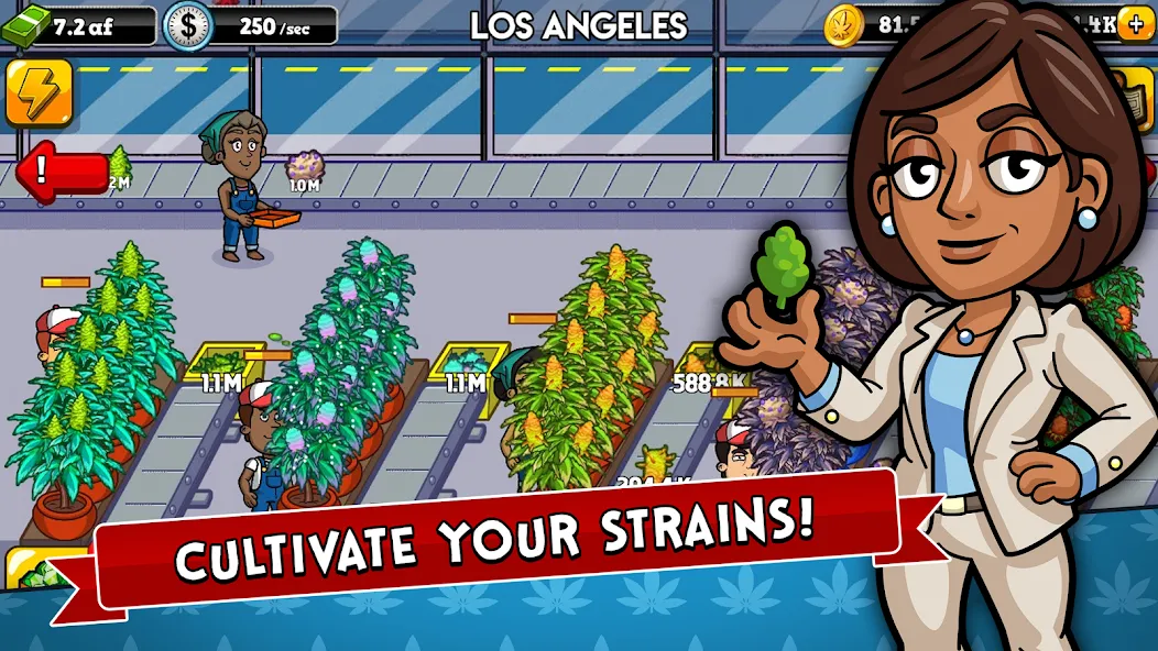 Weed Inc: Idle Tycoon (Уид Инк)  [МОД Бесконечные монеты] Screenshot 1