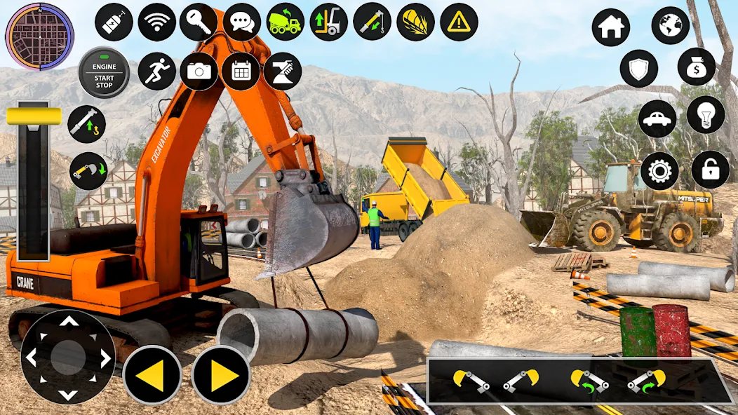 Construction Excavator Game 3D  [МОД Много монет] Screenshot 1