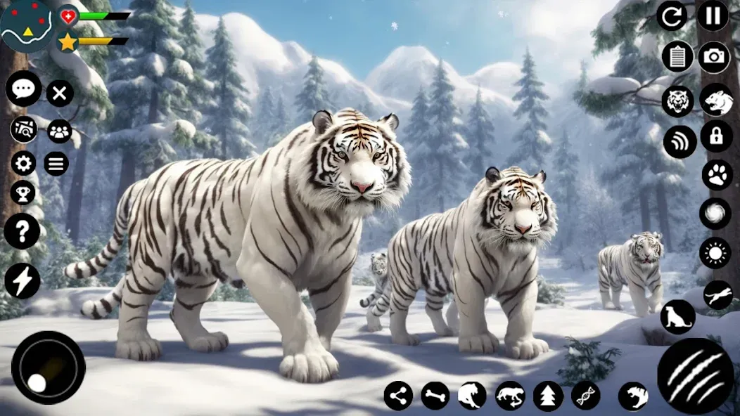 Arctic White Tiger Family Sim  [МОД Бесконечные деньги] Screenshot 3